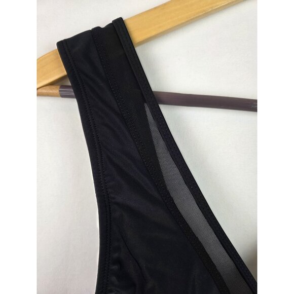 Nicole Miller Women's One Piece Swimsuit Plus Size 1X Black Sheer Swim - Picture 3 of 13